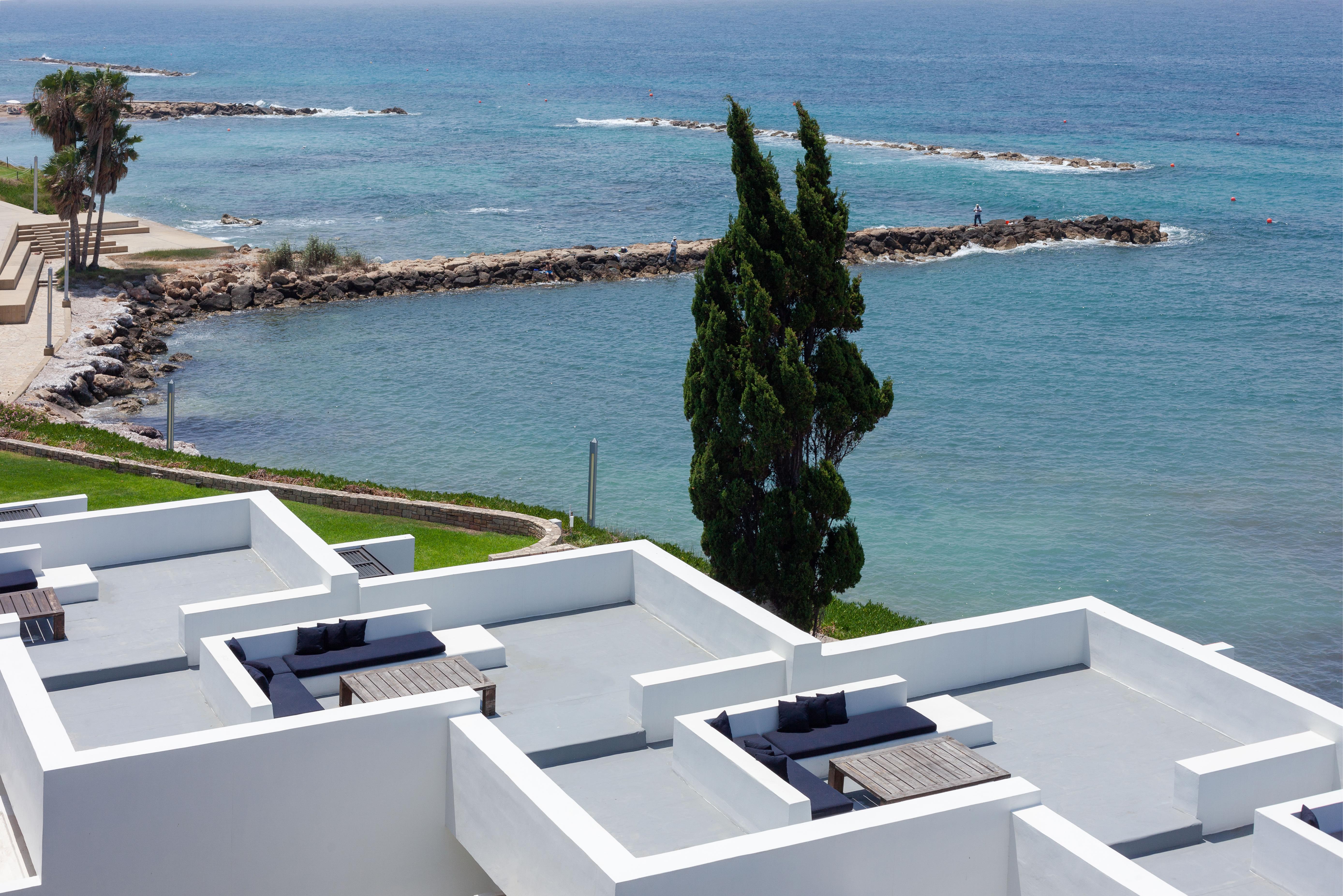 Almyra Hotel Paphos Exterior photo View of the Mediterranean Sea from the hotel